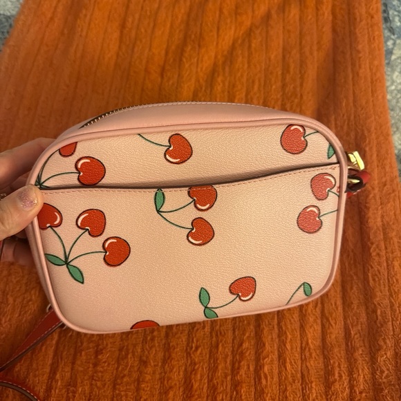 Coach Pink Cherry Print Crossbody Bag - Picture 10 of 16